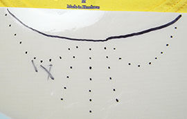 Sheet with black dots showing a pattern